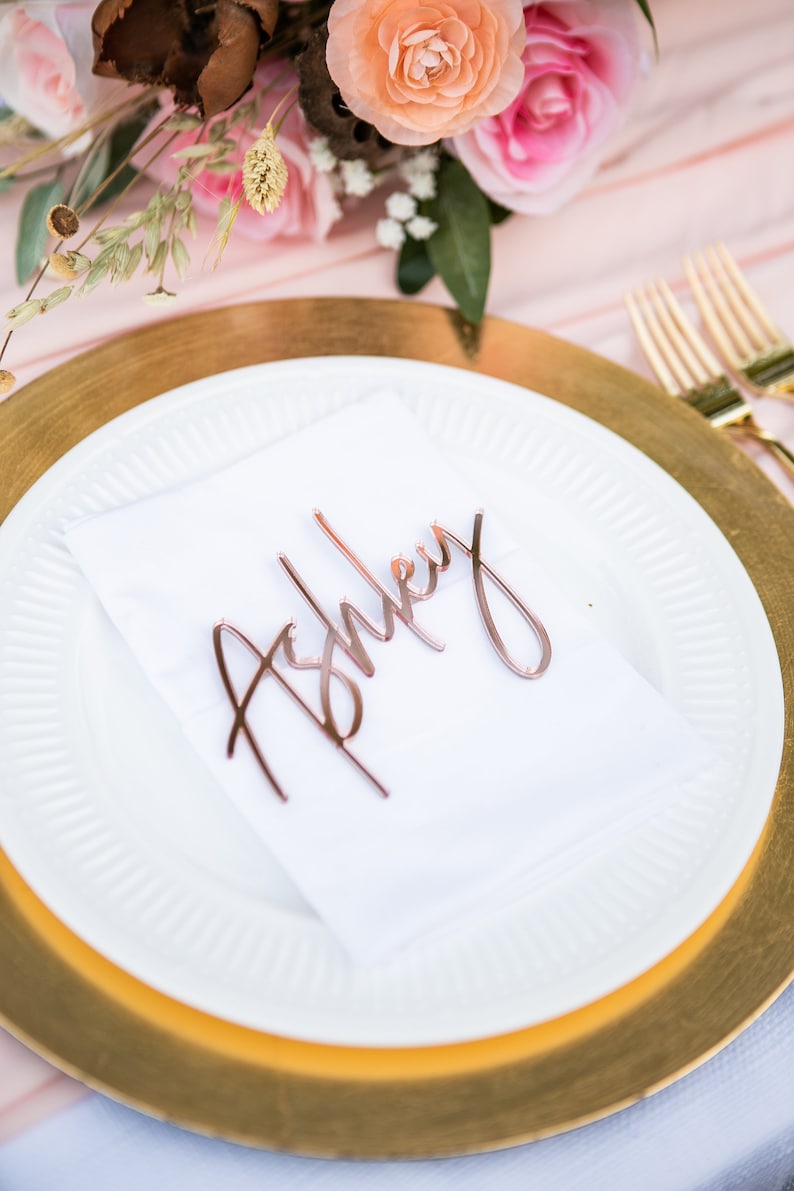 Place Card Name Tags for Plate Names Bridal Shower Dinner Etsy