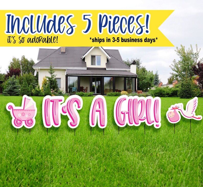 New Baby Yard Signs Baby Shower or Birth Announcement Yard Etsy