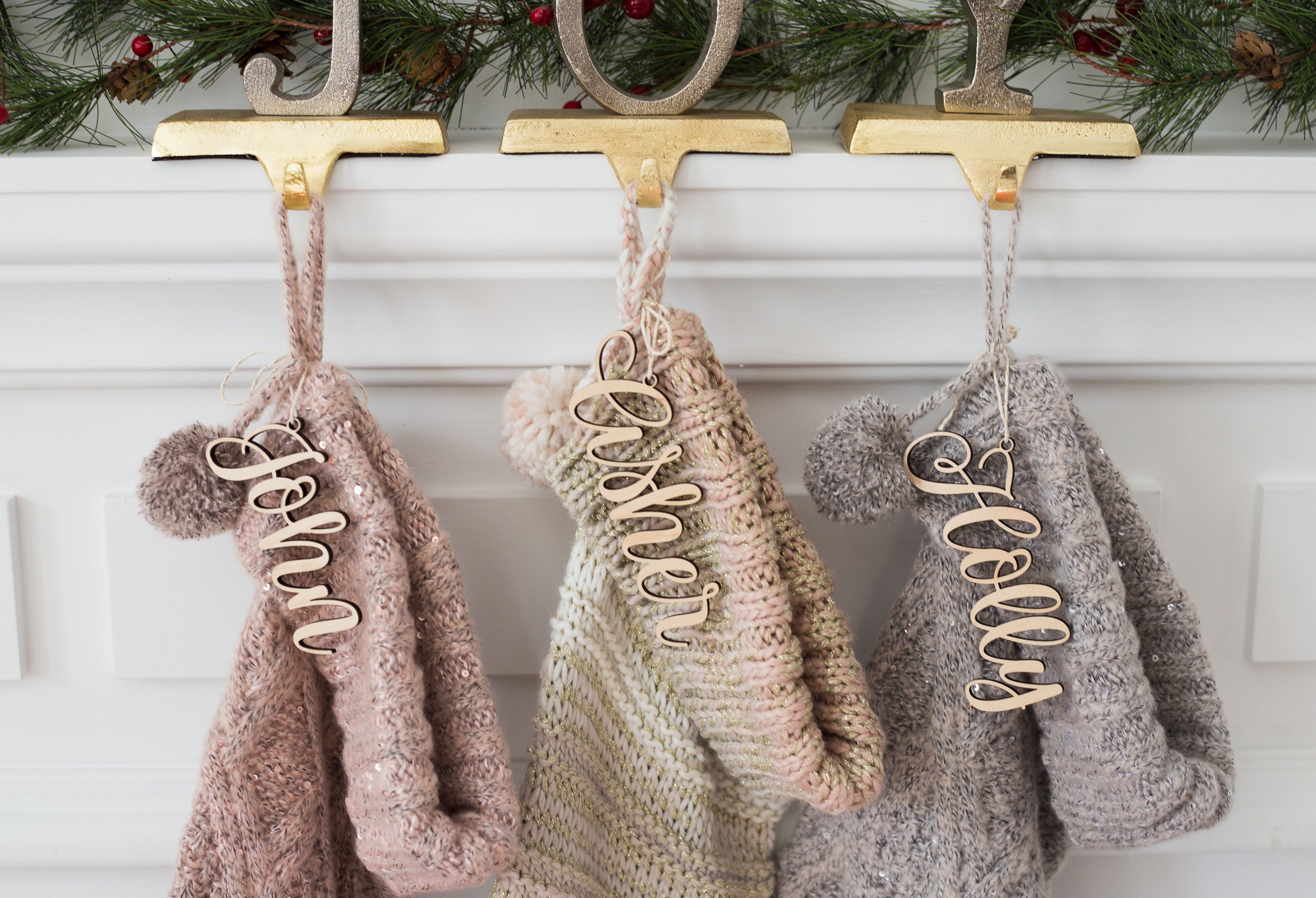 Personalize Your Stockings with DIY Tags & Printable Name Labels