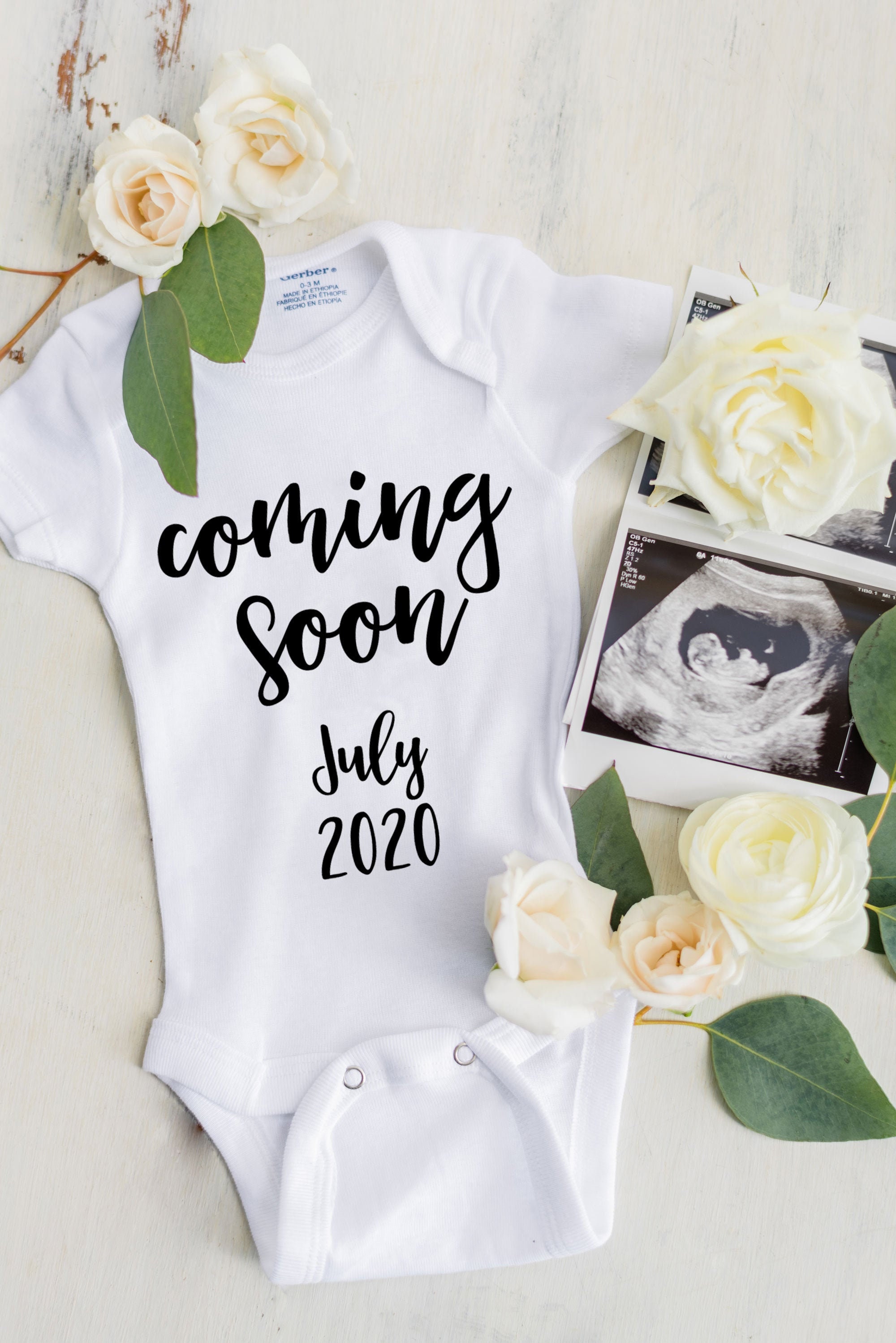 Baby Announcement Outfit Photo Prop Bodysuit Outfit Etsy