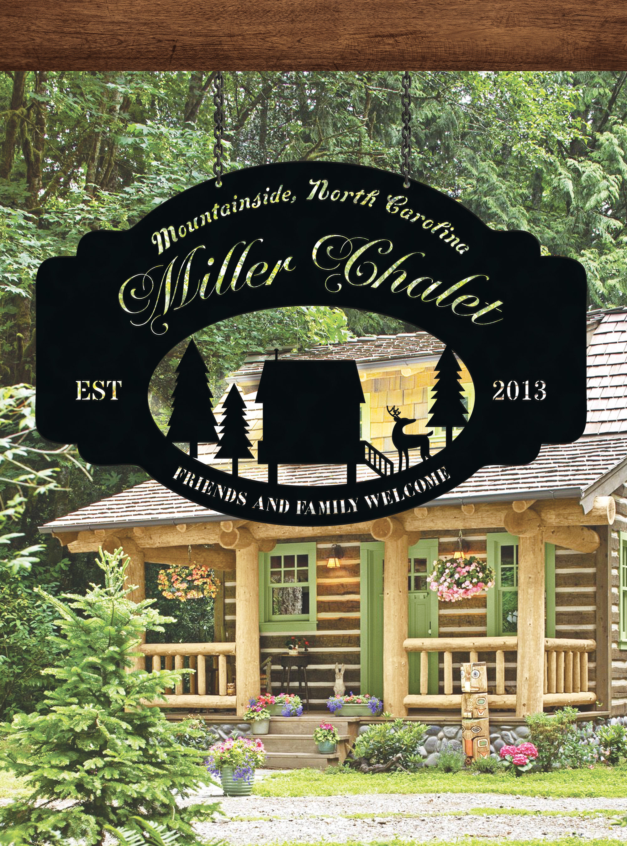 Metal Sign for Cabin House Outdoor Metal Sign for Chalet Home Etsy