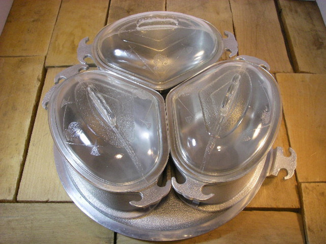 Guardian Service Cookware 3 Triangle Pots with Glass Lids and Etsy