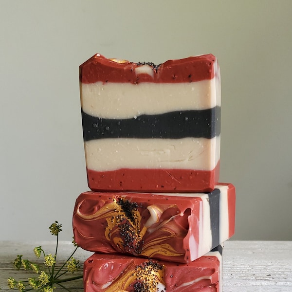 Peppered Poppies Cold Process Soap