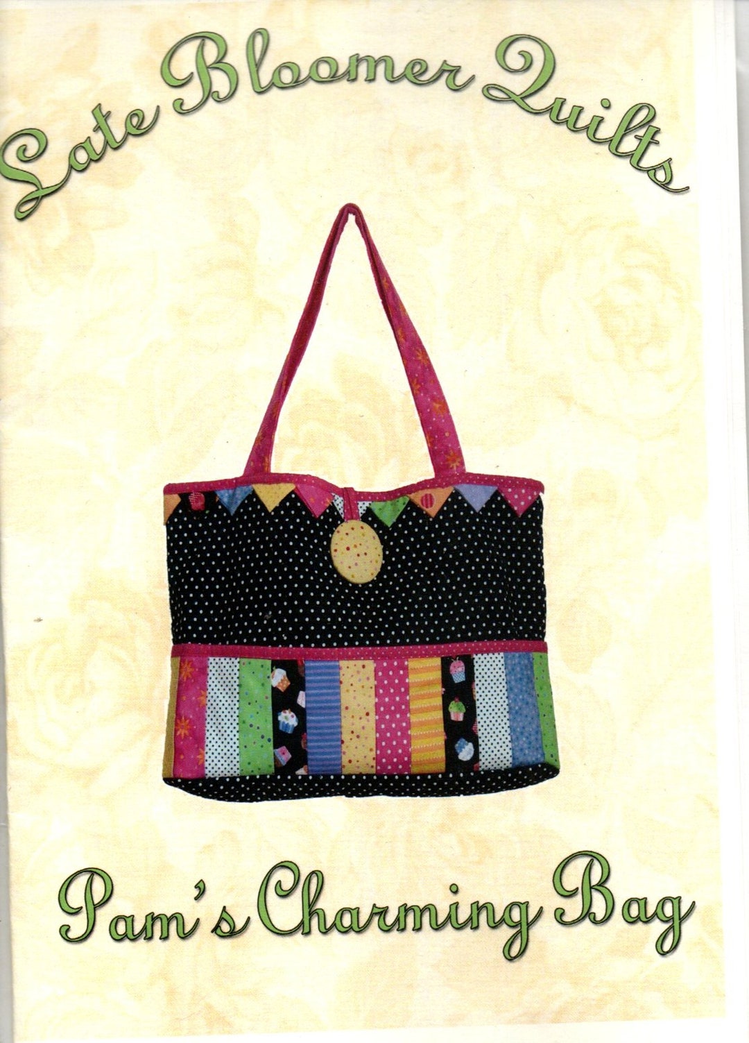 Tote Bag Quilt Pattern Pam's Charming Bag Prairie Points Strip Quilt ...