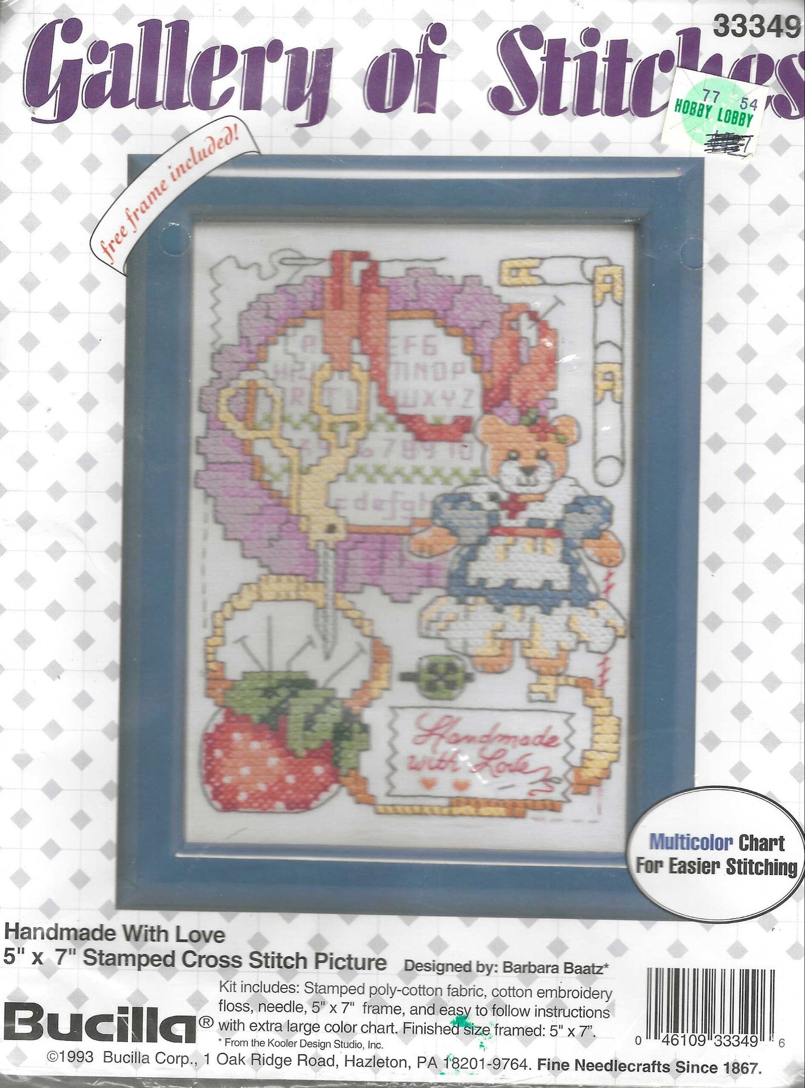 Vintage Bucilla Stamped Cross Stitch Kit Baby Nursery Theme | Etsy