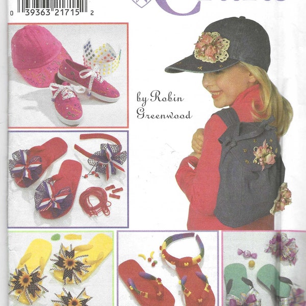 Craft Pattern Ball Cap Decorated Flip Flops Back Pack Painted Sneakers Hat Headband Loopy Barrette Livraison gratuite