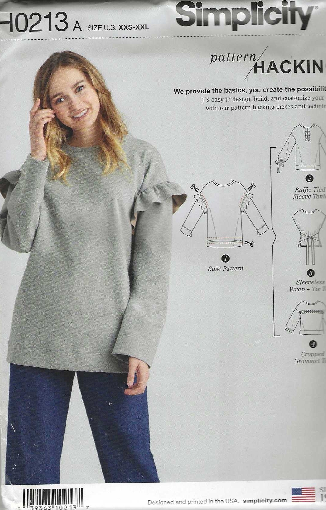 Ladies Pattern for Knit top with Options for Design Hacking Etsy