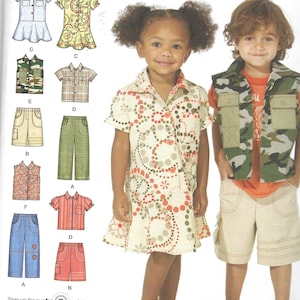 Kind Unisex Muster Kleid Bluse Shirt Cargo Hose lange Hose Weste Shorts Muster wurde nicht ungeschnitten kostenloser Versand verwendet