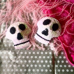 Skull nippies pasties burlesque Halloween costume rave festivals