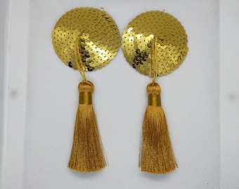 Gold burlesque tassels festival accessory