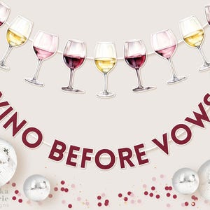 Vino Before Vows | Wine Themed Bachelorette Party | Pinot Grigio | Wine Theme | Wine Garland | Bridal Shower | Party Decor