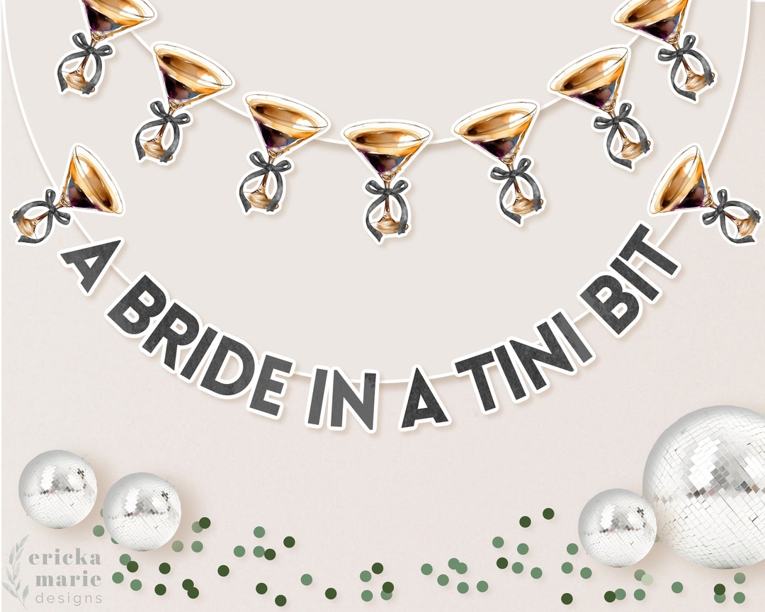 GIOGUK Bride In A Tini Bit Banner - Decorative Banner For Weddings Or Bridal Showers