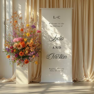 Fabric Wedding Welcome Sign | Modern Wedding Welcome Sign | Fabric Linen Custom Wedding Sign | Wedding Welcome Sign | Wedding Ceremony Sign