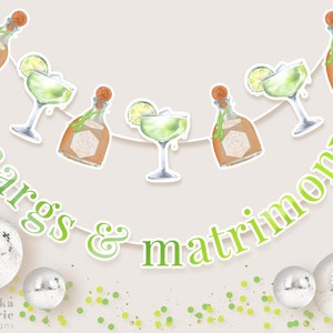 Margs and Matrimony| Margaritas and Tequila Garland | Bachelorette Party | Bachelorette Party Decorations | Bridal Shower |