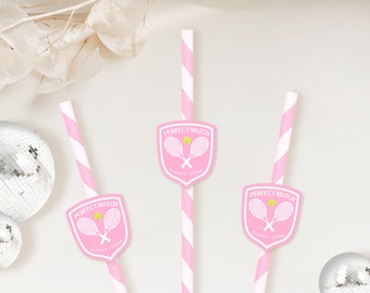 Perfect Match Straws | Perfect Match Bachelorette Party | Tequila + Tennis  Straws | Drink Straws | Party Straws | Bachelorette Party Straws