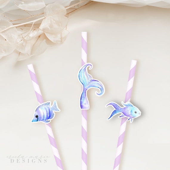 Mermaid Straws | Mermaid Party Straws | Under the Sea Party | Mermaid  Bridal Shower | Mermaid Bachelorette Party | Mermaid Birthday Party