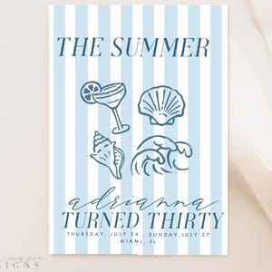 The Summer I Turned Pretty Party | The Summer I Turned Pretty  Invitation | The Summer I turned Married | The Summer I Turned Engaged