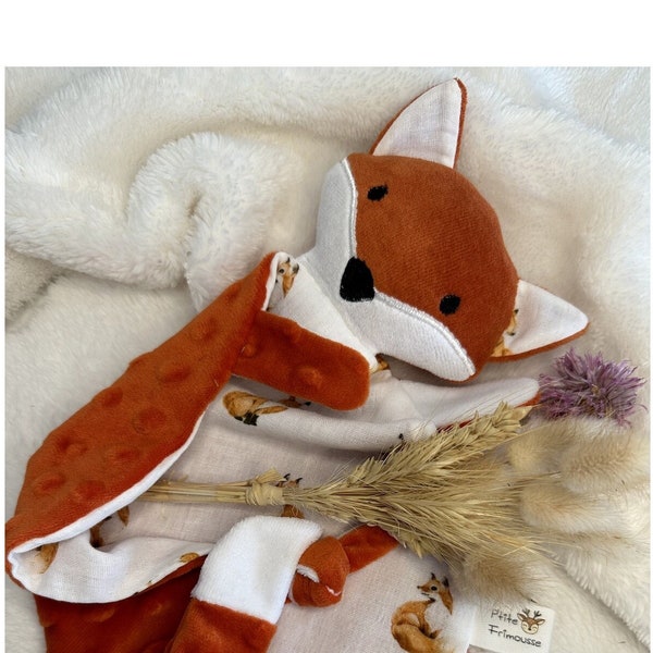 Doudou renard personnalisation prénom