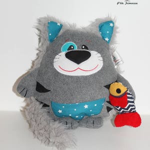 Peluche doudou gros chat. image 1