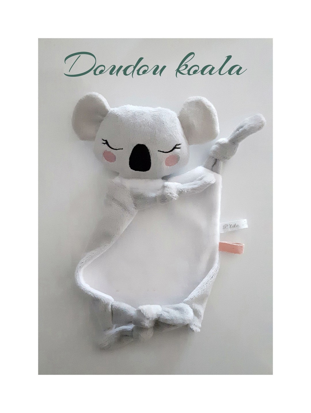 Doudou Koala Fabrics OEKO TEX Customizable Made in France Baby Birth Gift 