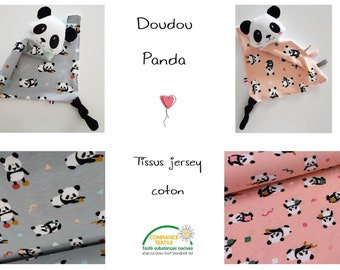 Doudou bébé panda personnalisable prénom