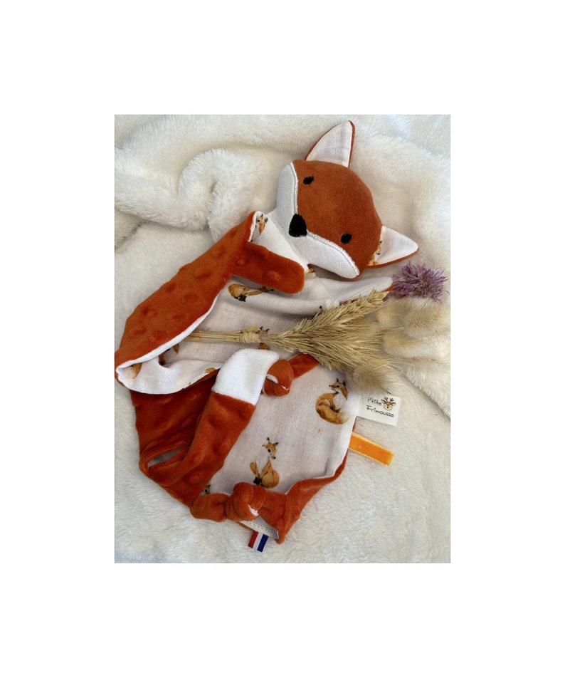 Doudou renard personnalisation prénom Cognac db.gz renard