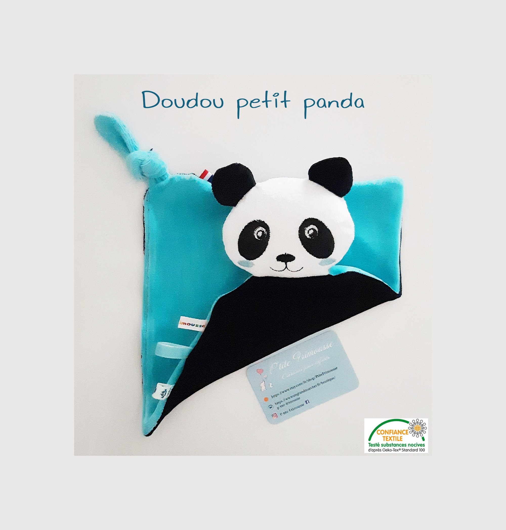 Baby Panda Comforter Customizable First Name and Color -  Singapore