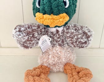 Finger Knit Mallard Duck Snuggler