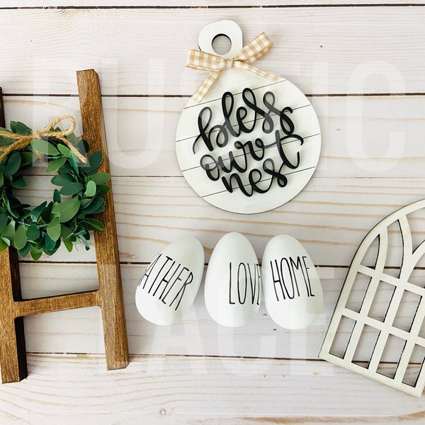 Farmhouse Tiered Tray Decor Set