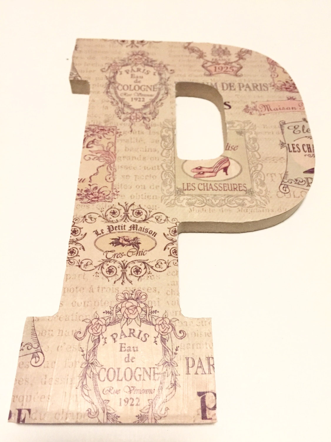 Paris Room Decor Letter P Home Wall Hanging Handmade Paris Etsy