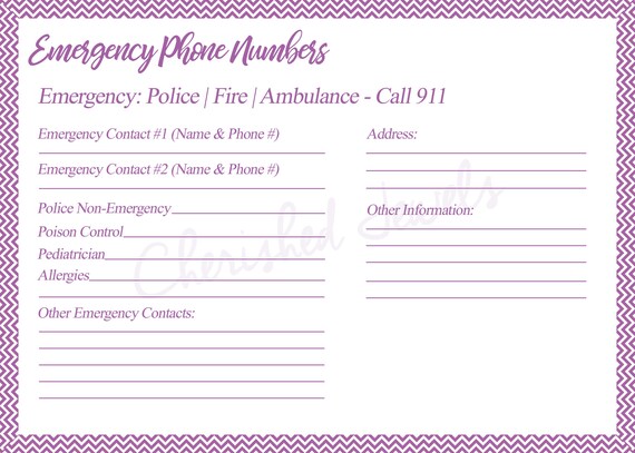 babysitter emergency list emergency contact list list for refrigerator emergency phone number form family emergency contact list emergency phone numbers list