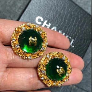 RARE CHANEL Vintage Gripoix Earrings