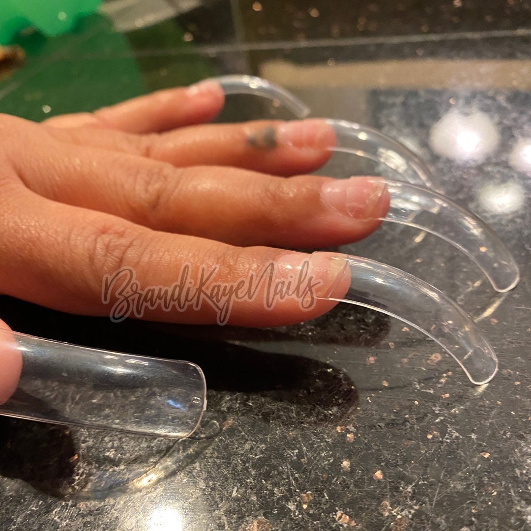 500pc Curve Nail Tips Full Well Curved Nails Tips Etsy
