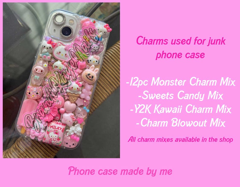 Y2K Kawaii Nail Charms: Hearts, Stars, Flowers - 10g Mix image 3