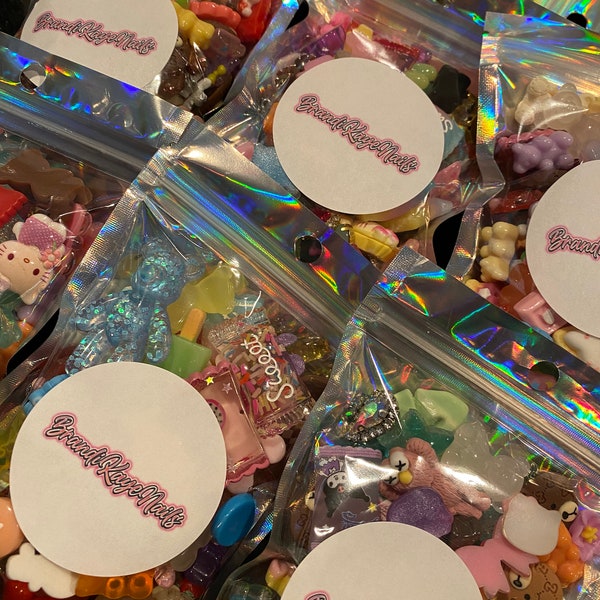 Charm Blowout! 3D Kawaii Sweets Charms Assorted Mix Large Bag - Junk Nails Kawaii Sweets Fruit Charm Nail Charm