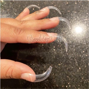 The Flojo Curve - 100 pcs 90s Extra Curve Talon Nail Tips Full Well Taper Eagle Curved Nails Tips - READ SIZE CHART