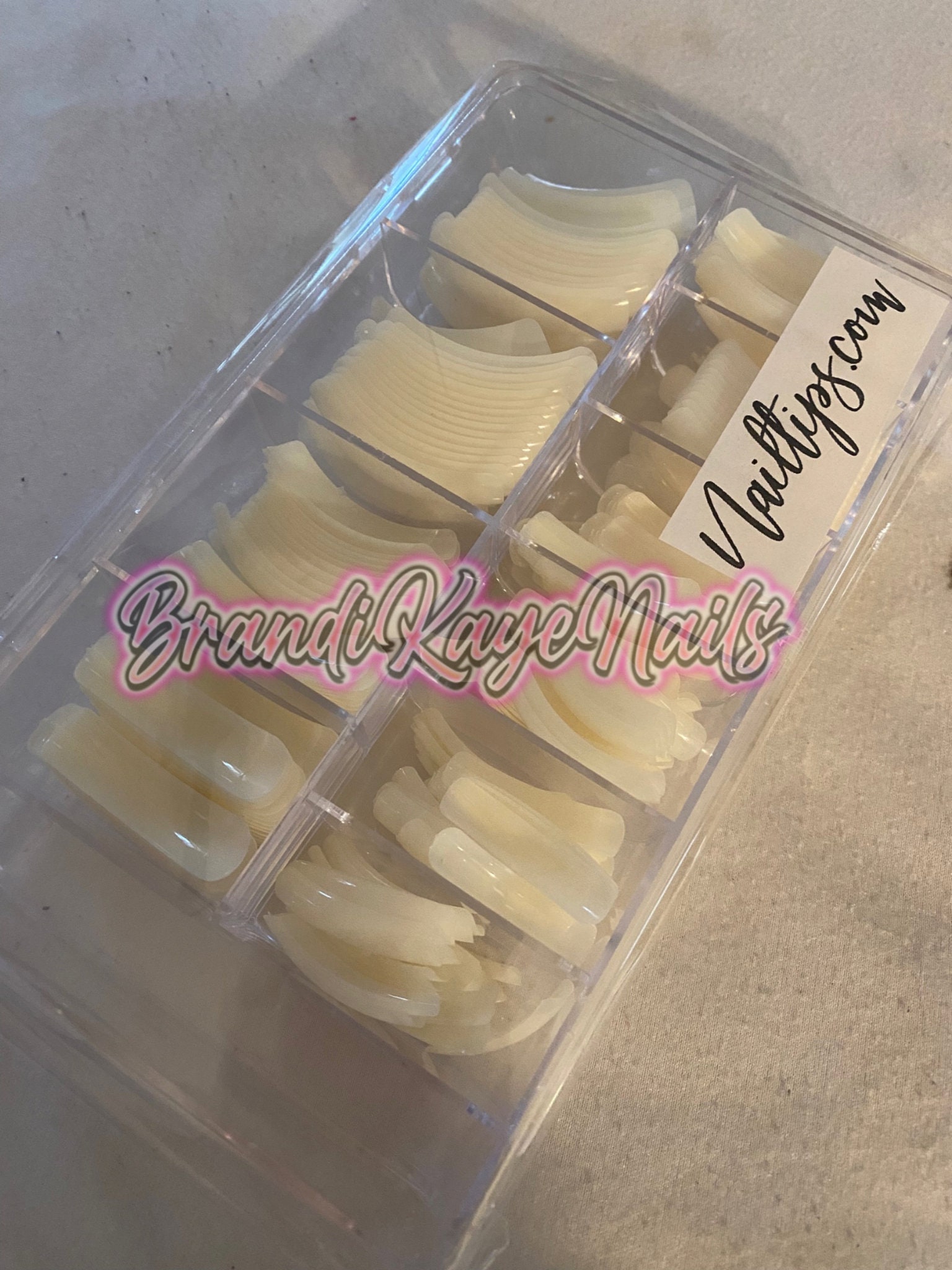Amazon.com: INENK 3XL Tapered Square Full Cover Nail Tips