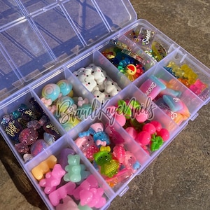 RESTOCKED - 100pc Nail Charm Set Kawaii Cabochon Clouds Flowers Candy Sweets &quot;The OG Kawaii Nail Charm Kit&quot;