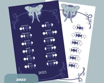 2023 luna moth lunar calendar (digital download)