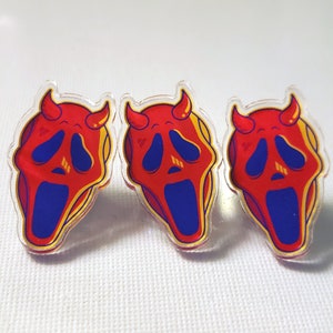 devil mask pin