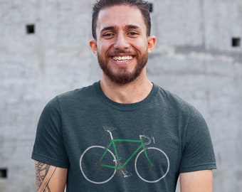 Simple Vintage Bicycle Green Shirt | Cycling Shirt | Dads gift Bicycle | Daddy Bicycle Tshirt | Dad Day 2022 | Fathers Day Clothes