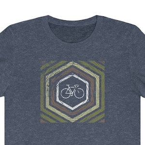 Fietsboomringen T-shirt, Conifer Evergreen Trunk Slice, Korte mouwen Groen Bruin