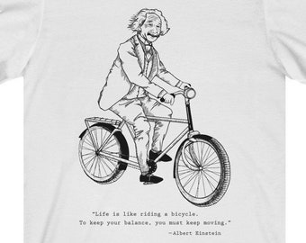Einstein Riding Bicycle Shirt | Philosophy Physics Gift
