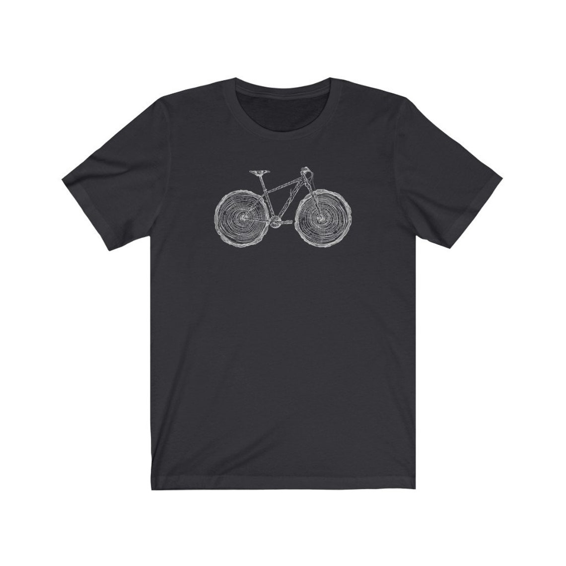 Wooden Mountain Bike Shirt Branches Bicycle Tree MTB Mountain Biking MTB Tshirt Cycling Tee
