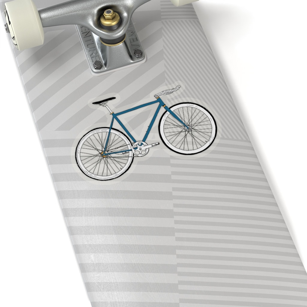 Single Speed Bike Sticker Blue | Bicycle Decals | Single Gear Sticker ...
