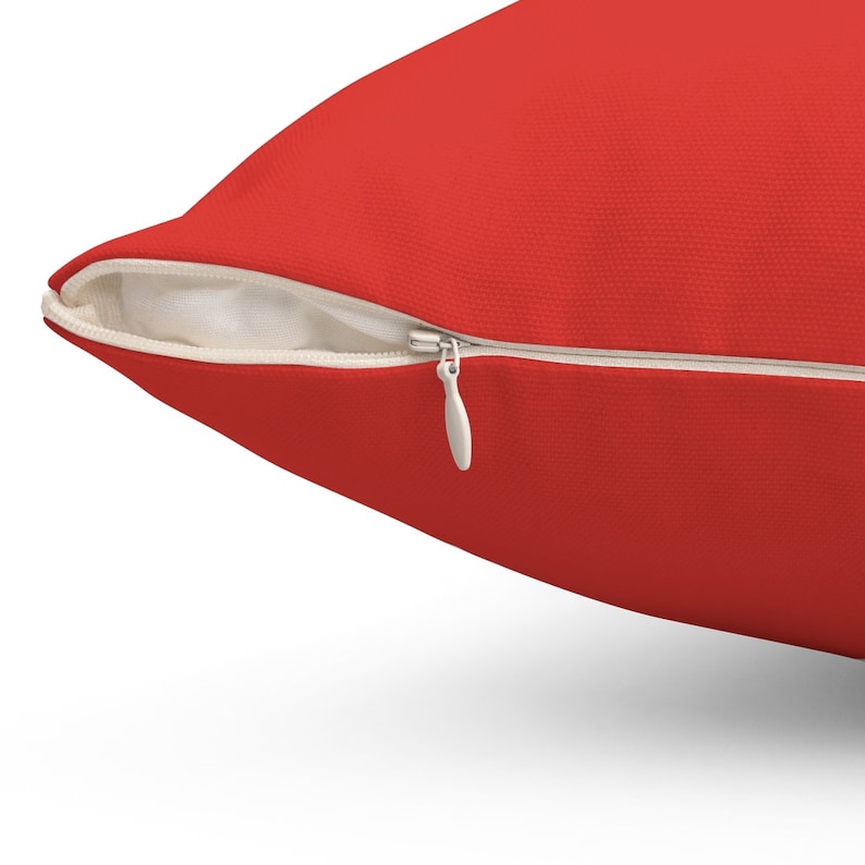 Mountain Bicycle Square Throw Pillow Case Red and White