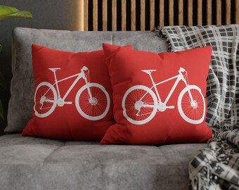 Mountain Bike Pillow Cover – Modern Cycling Decor