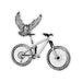 Single Speed Bike Sticker Blue Bicycle Decals Single Gear Sticker ...