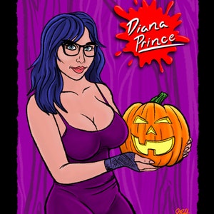 Darcy the Mail Girl Halloween Art Print Diana Prince - Etsy