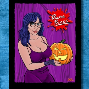 Darcy the Mail Girl Halloween Art Print Diana Prince - Etsy